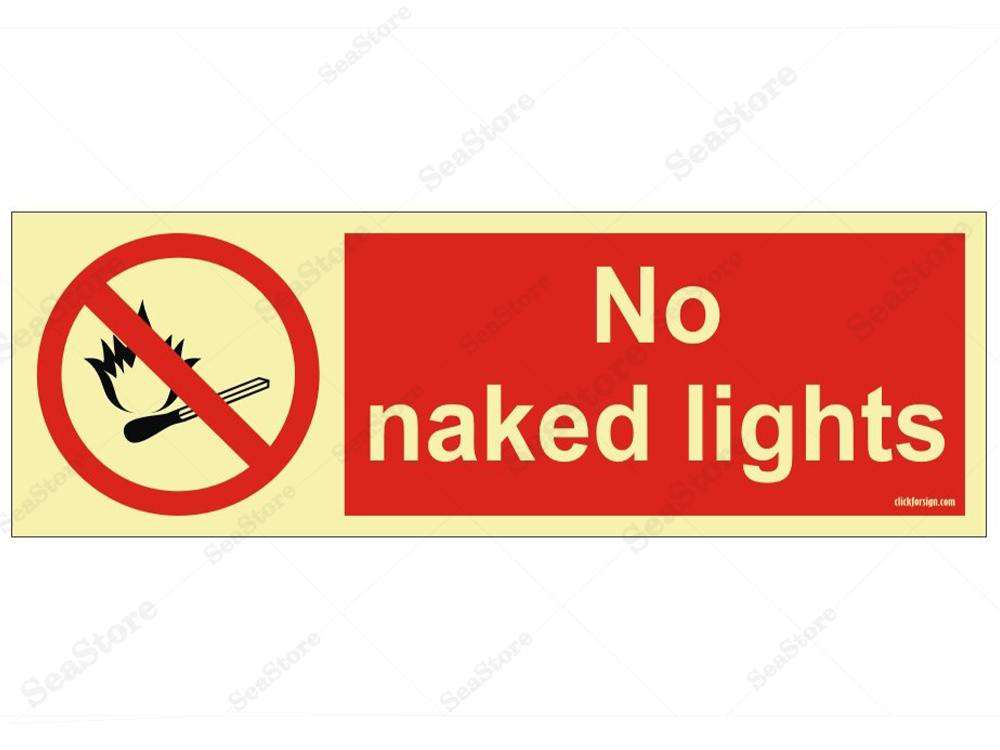 Sticker For No Naked Light Sea Store